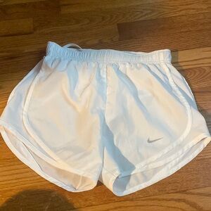 White Nike shorts